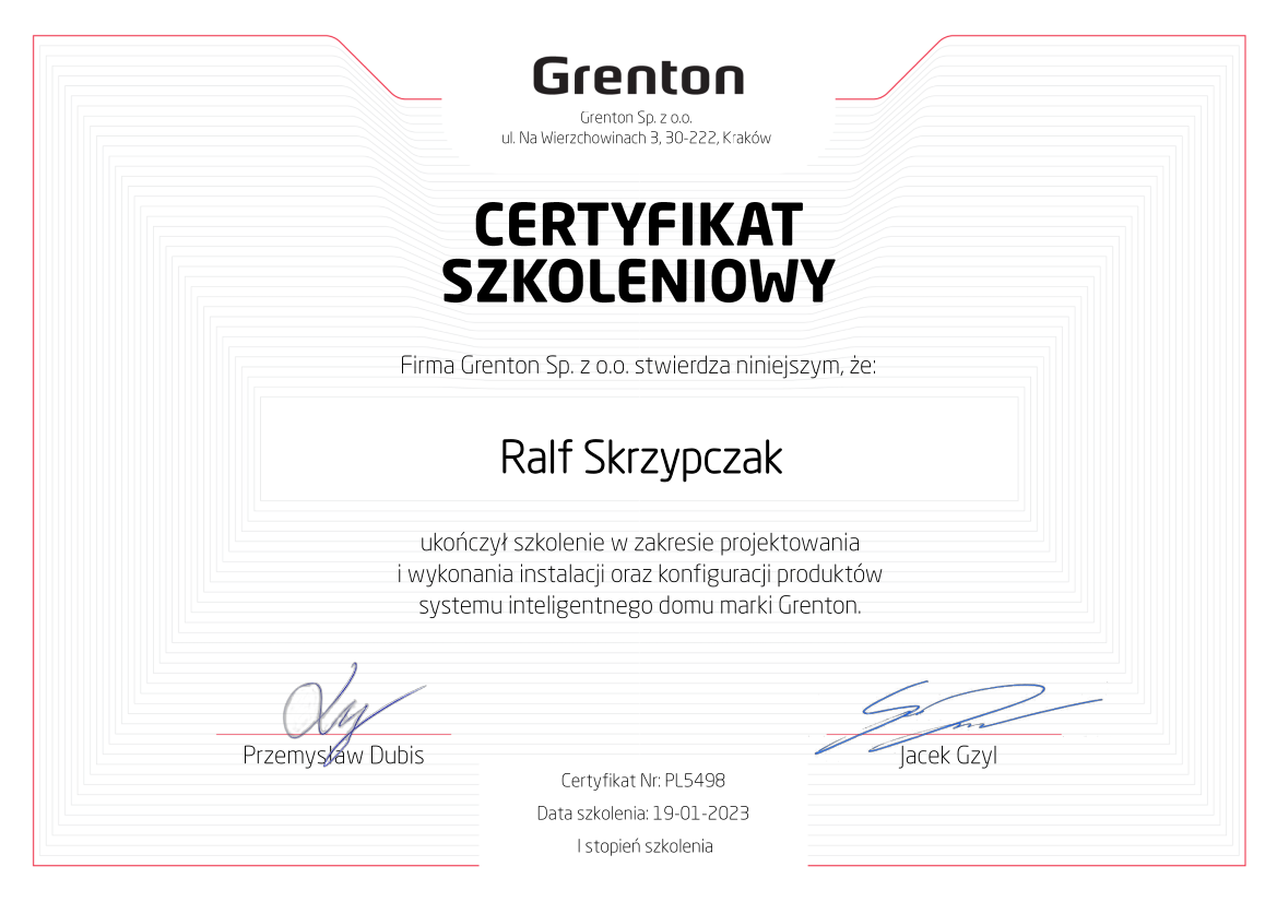 Inteligentny dom (Smart Home) Sobótka